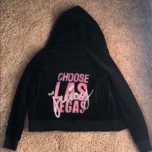 Juicy Couture Velour Zip Up Sweatshirt